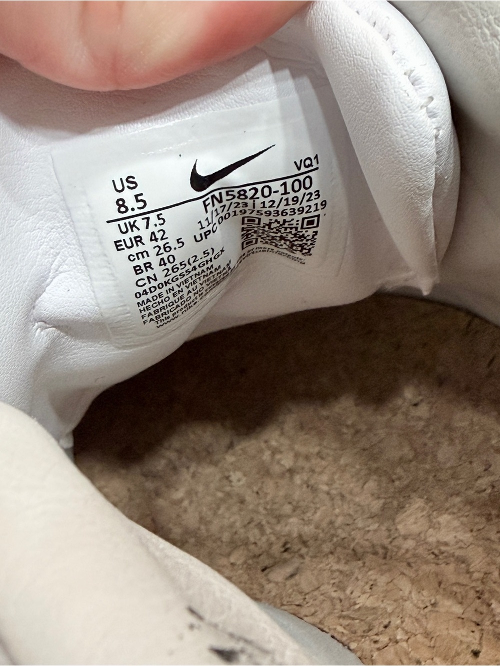 Nike Blazer Phantom Low White Dragon Red Gum Men’s 8.5 - Picture 5 of 6